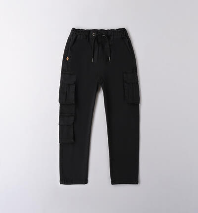 Pantaloni cargo ragazzo NERO