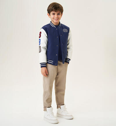 Carrot fit pants for boys BEIGE