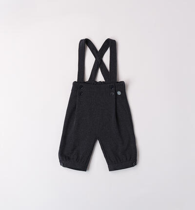 Pants with suspenders for baby BLUE