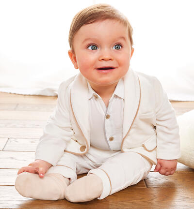 Elegant pants for baby CREAM