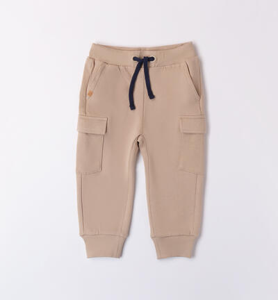 Fleece pants for boys BEIGE