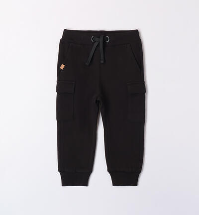 Fleece pants for boys BLACK