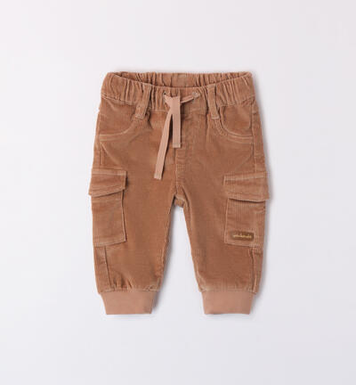 Pantaloni neonato con tasche MARRONE