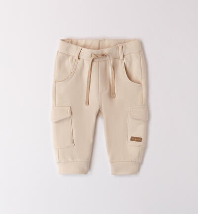 Sweatpants for baby boy CREAM