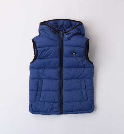 Sleeveless down jacket for boys BLUE