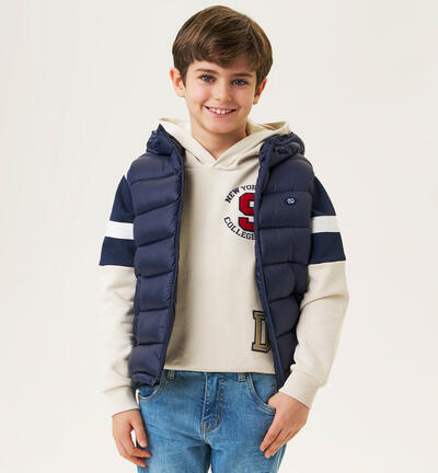 Sleeveless down jacket for boys BLUE