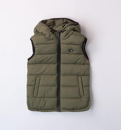 Sleeveless down jacket for boys GREEN