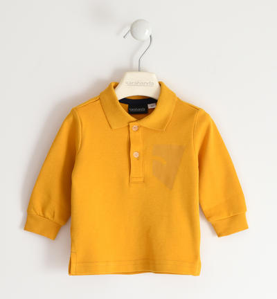 Polo bambino con manica lunga GIALLO