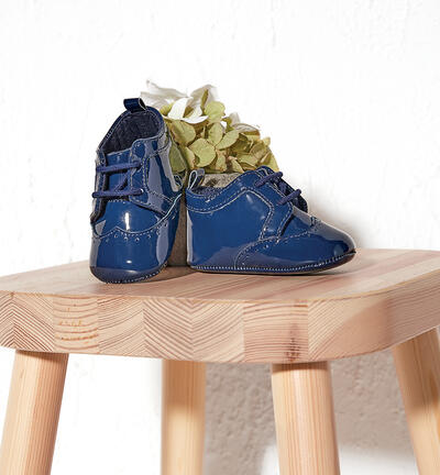 Scarpe bimbo stringate BLU