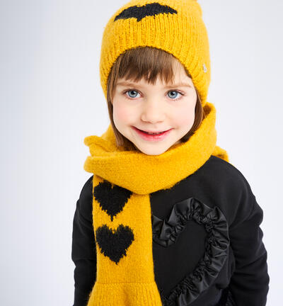 Scarf and hat for girls YELLOW