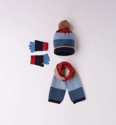 Set sciarpa, cappello e guanti per bambino ROSSO
