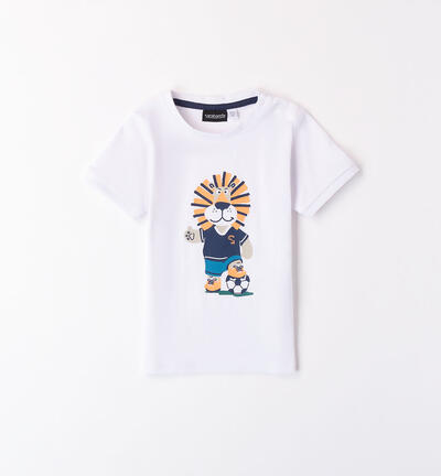 T-shirt bambino con leone BIANCO