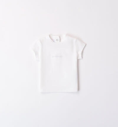 T-shirt bimba con logo Minibanda BIANCO