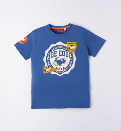 T-shirt college Snoopy per ragazzo BLU