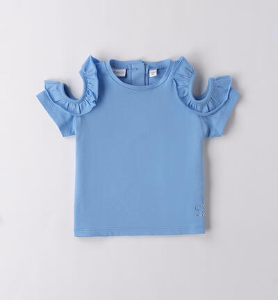 T Shirt per bambina Sarabanda AZZURRO