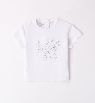 T-Shirt per bambina Sarabanda BIANCO