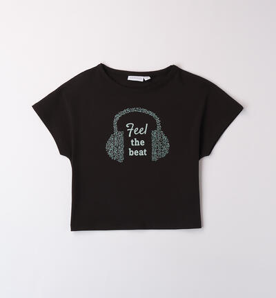 T Shirt per ragazza NERO