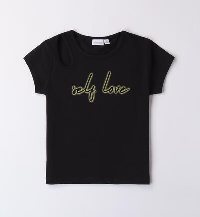 T-Shirt ragazza Sarabanda NERO