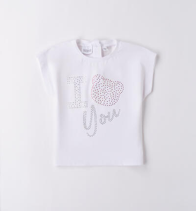 T-shirt Sarabanda per bambina BIANCO