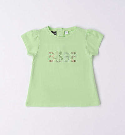 T-shirt strass colorati bambina BIANCO