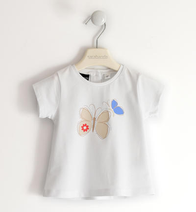 T-shirt bambina farfalle BIANCO