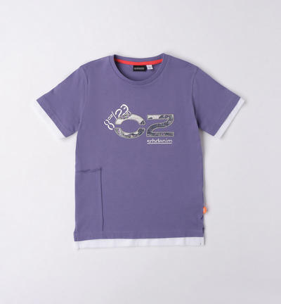T-shirt ragazzo con stampa VIOLA