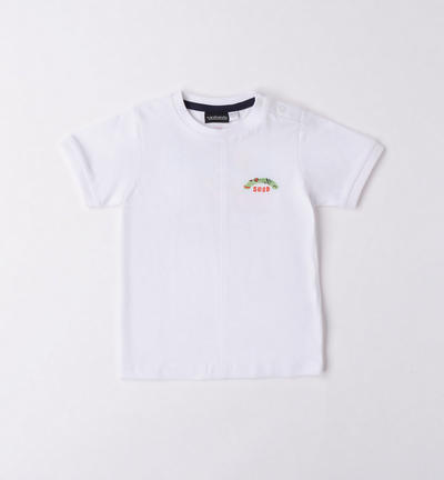 T-shirt stampa cactus bambino BIANCO