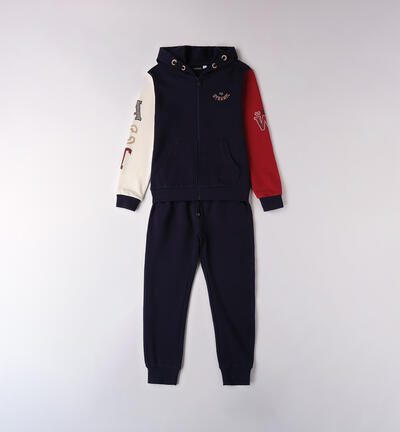 100% cotton tracksuit for boys BLUE