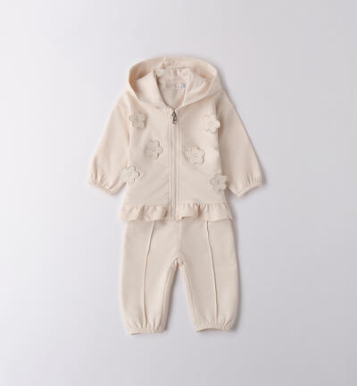 Minibanda baby girl jumpsuit BEIGE