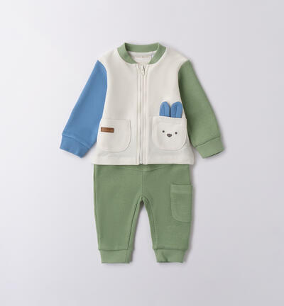 Minibanda baby boy jumpsuit CREAM