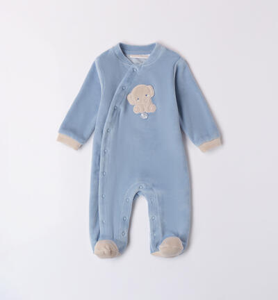 Chenille suit for newborn LIGHT BLUE