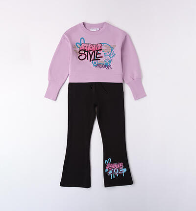 Tracksuit with prints for girls VIOLET