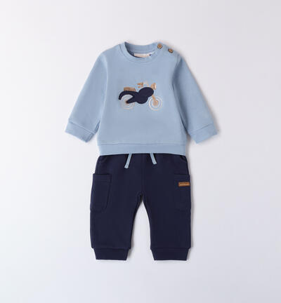 Sporty suit for baby boy LIGHT BLUE