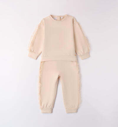 Tracksuit for girls BEIGE