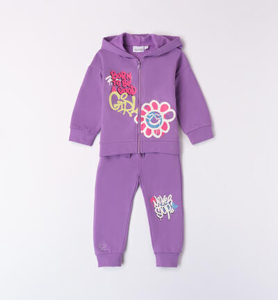 Sporty tracksuit for girls VIOLET