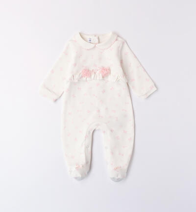 Winter jumpsuit for baby girl CREAM