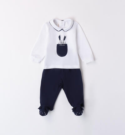 Two-piece baby set for boys BLUE