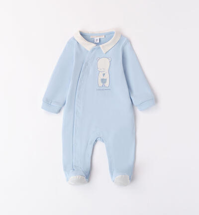 Tutina neonato modello unisex AZZURRO