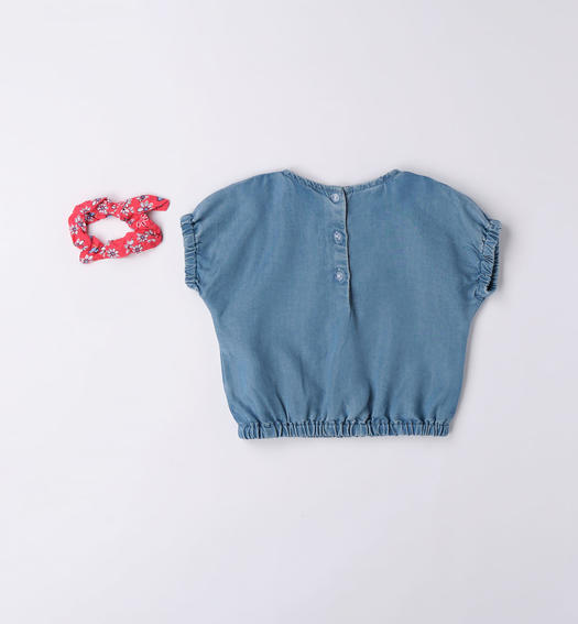 Camicia con elastico per capelli bambina da 9 mesi a 8 anni Sarabanda STONE BLEACH-7350