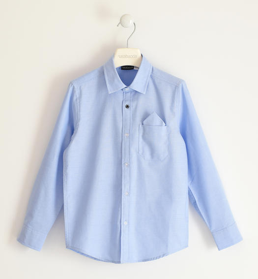 Camicia in oxford 100% cotone con pochette per bambino da 6 a 16 anni Sarabanda AVION-3621