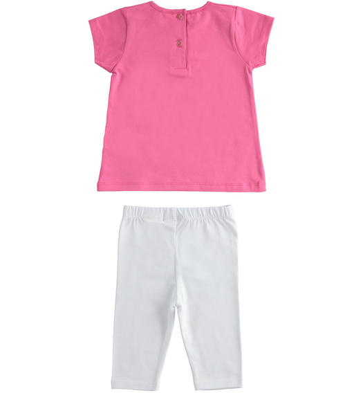 Completo per bambina t-shirt e leggings da 12 mesi a 8 anni Sarabanda ROSA-2427