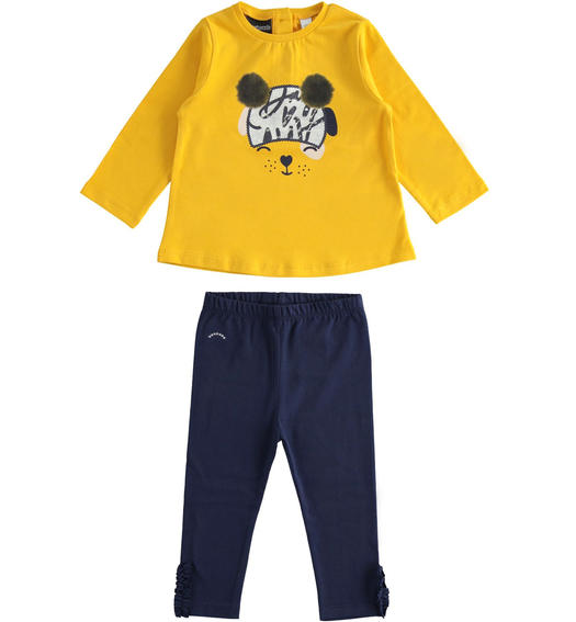 Completo sportivo bambina in jersey da 9 mesi a 8 anni Sarabanda OCRA-1477