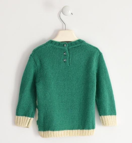 Maglioncino bambina in tricot mohair da 9 mesi a 8 anni Sarabanda VERDE-4646