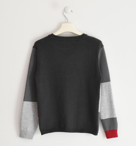 Maglioncino ragazzo in tricot da 8 a 16 anni Sarabanda GRIGIO MELANGE-8992