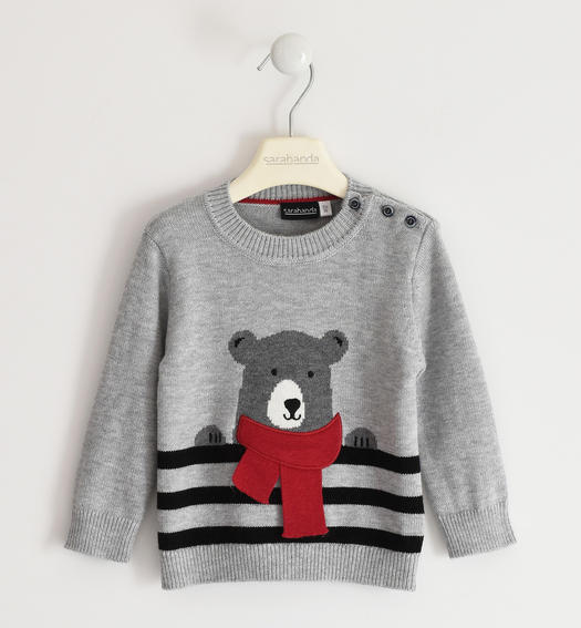 Maglione in tricot per bambino da 9 mesi a 8 anni Sarabanda GRIGIO MELANGE-8992