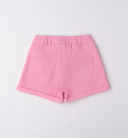 Pantaloncino vita alta ragazza da 8 a 16 anni Sarabanda ROSA-2414
