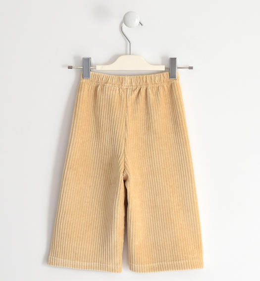 Pantalone bambina in ciniglia a costine da 9 mesi a 8 anni Sarabanda BEIGE-0732