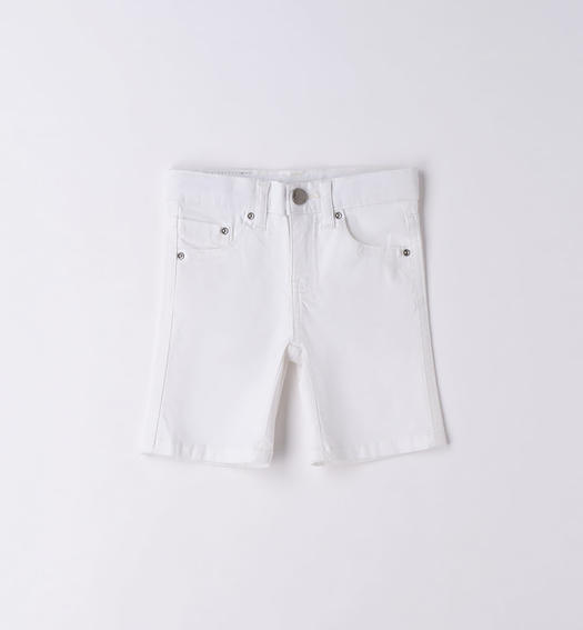 Pantalone corto cotone per bambino da 9 mesi a 8 anni Sarabanda BIANCO-0113