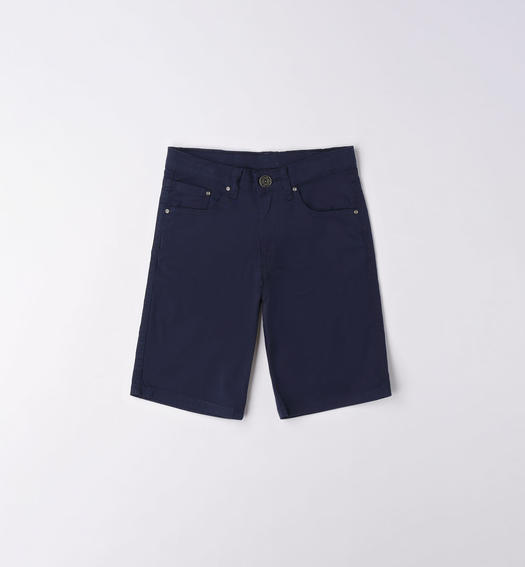 Pantalone corto cotone ragazzo da 8 a 16 anni Sarabanda NAVY-3854
