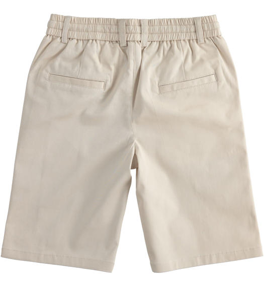 Pantalone corto regular fit per bambino da 8 a 16 anni Sarabanda BEIGE-0421